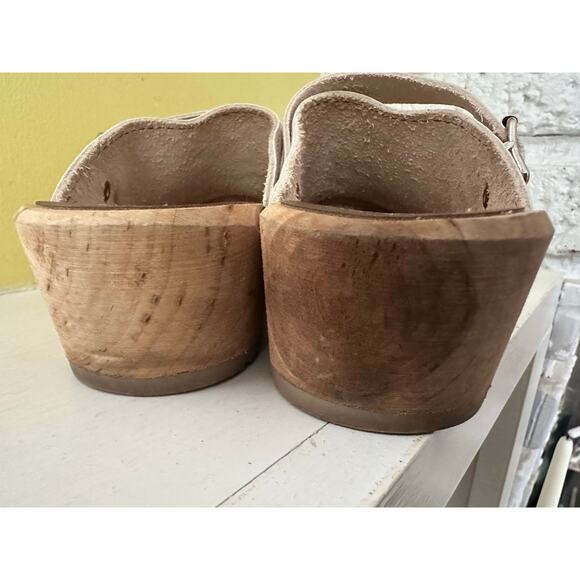Mia Alma Classic Clogs Wooden Platform Oatmeal Leather sz 36 - Picture 16 of 16